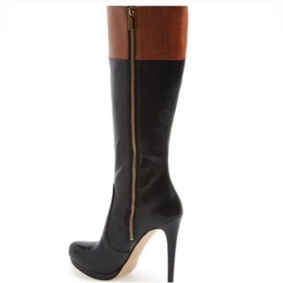 Michael Kors Hayley Black Boots Knee High MK Platform Size 8.5 - Picture 3 of 16
